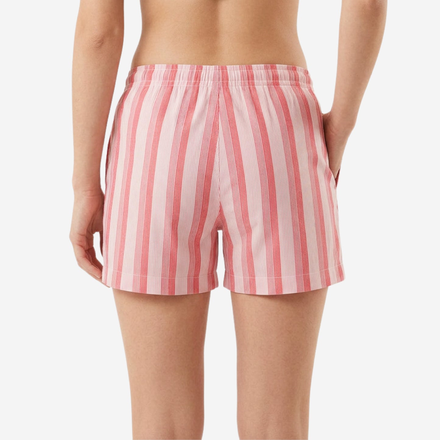Women Regular Fit Red & Pink Cotton Boxer Shorts