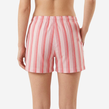 Women Regular Fit Red & Pink Cotton Boxer Shorts
