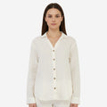 Women Linen Comfort Shirt - (Ivory)