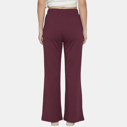 Women Flared Pants (Deep Plum)