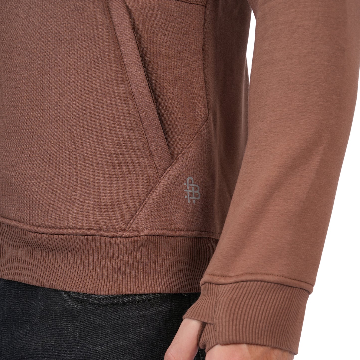 Men’s Zipper Hooded Winter Sweatshirt (Brown)