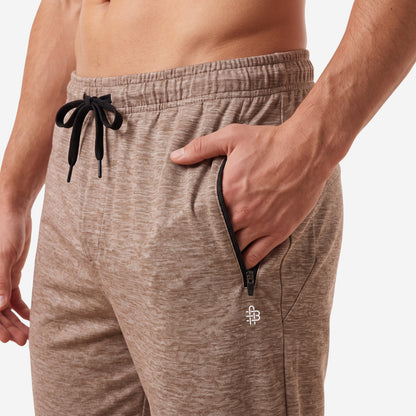 Bonjour Men’s Athletic Track Pants | Polyester Blend Sports Joggers with Drawstring Waist & 2 Zipper Pockets | Gym, Running & Workout Pants