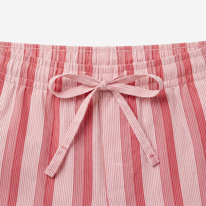 Women Regular Fit Red & Pink Cotton Boxer Shorts