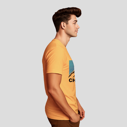 Bontact CHALLENGE Round-Neck Half Sleeve T-Shirt (Banana Cream)