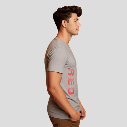 Bontact R.E.D Round-Neck Half Sleeve T-Shirt (Lt.Grey)