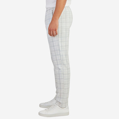 Men’s Cotton Printed Pyjama with White and Grey Stripes