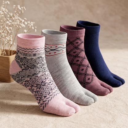 Woolen Ankle thumb Socks for Women- Pack of 4