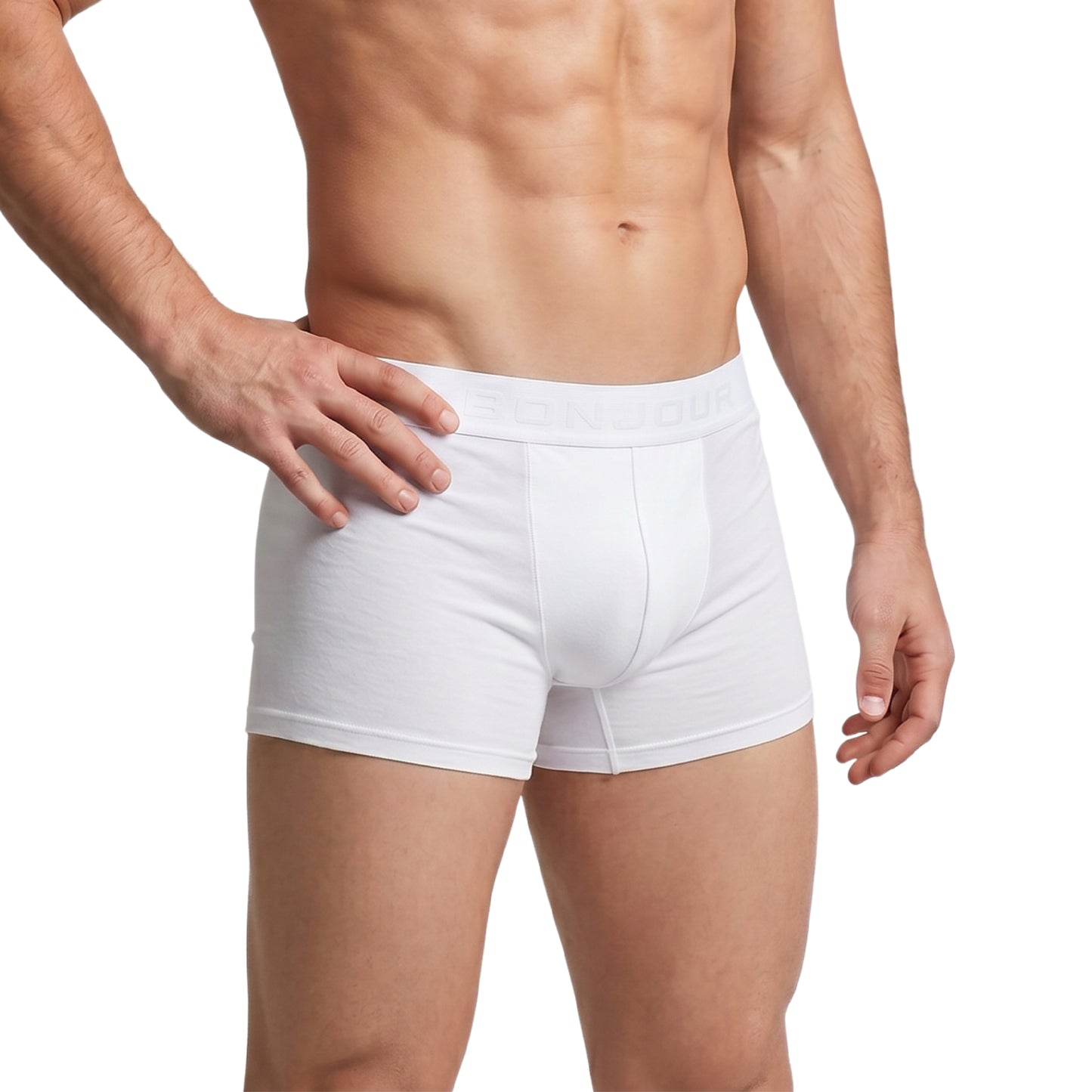 Men’s White Micro Modal Seamless Trunks with Boncel Technology