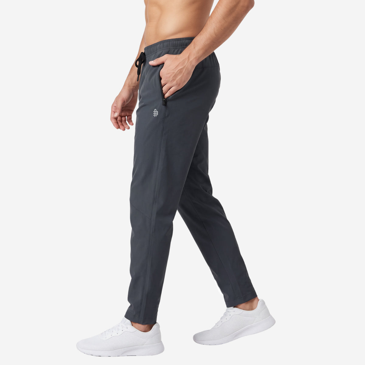 Men’s Classic Regular Fit Straight Track Pants (Grey)