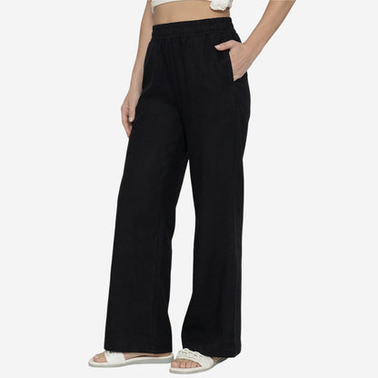 Women Flared Pants (Black)