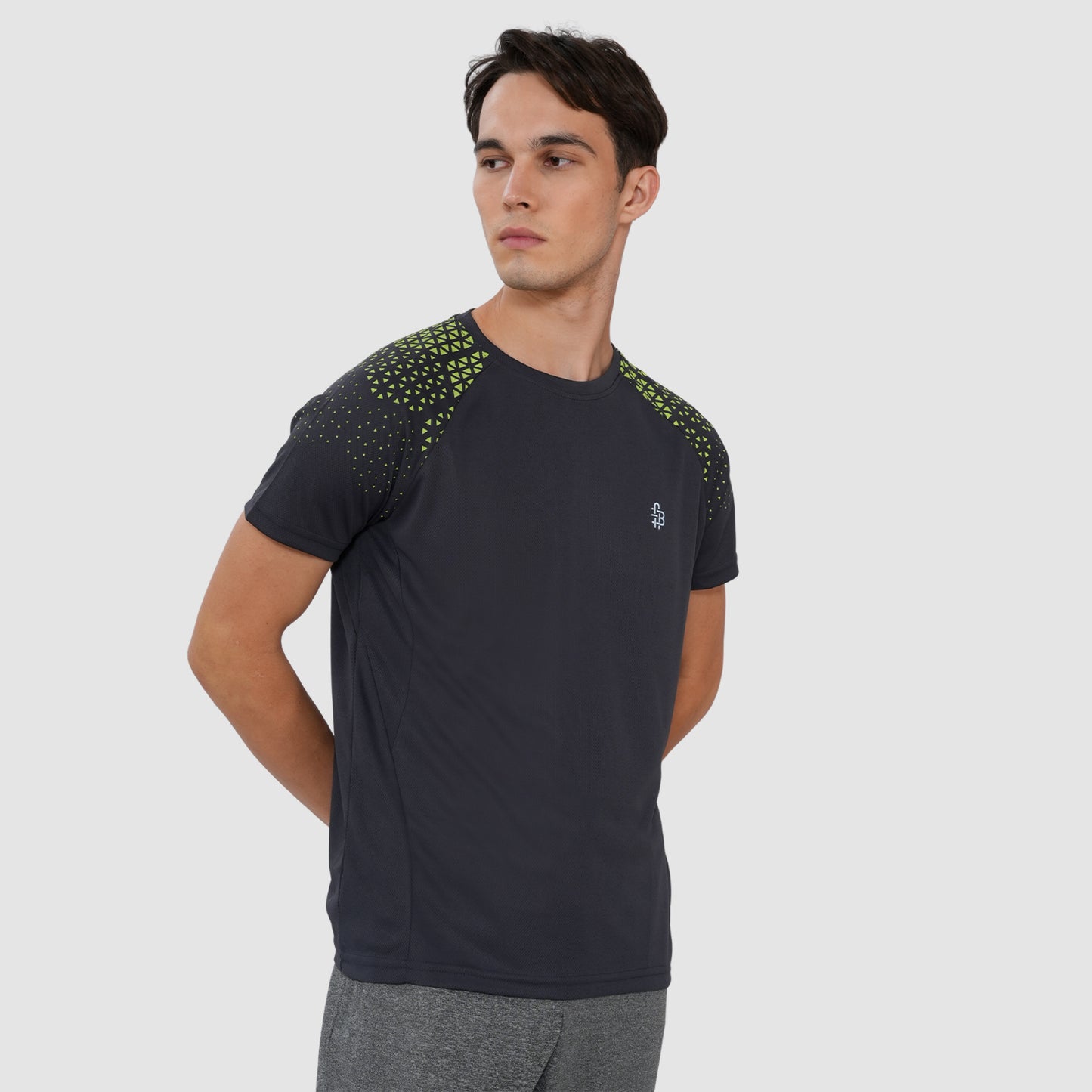 men's sports t shirts Half sleeves - Dk.Grey