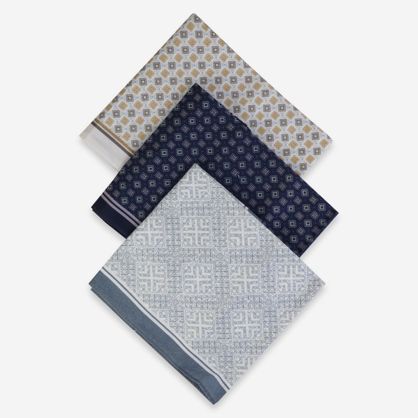 Men’s Silcora Cotton Handkerchiefs | 100% Pure Cotton | Soft & Absorbent | Pack of 3 | Regular - Size