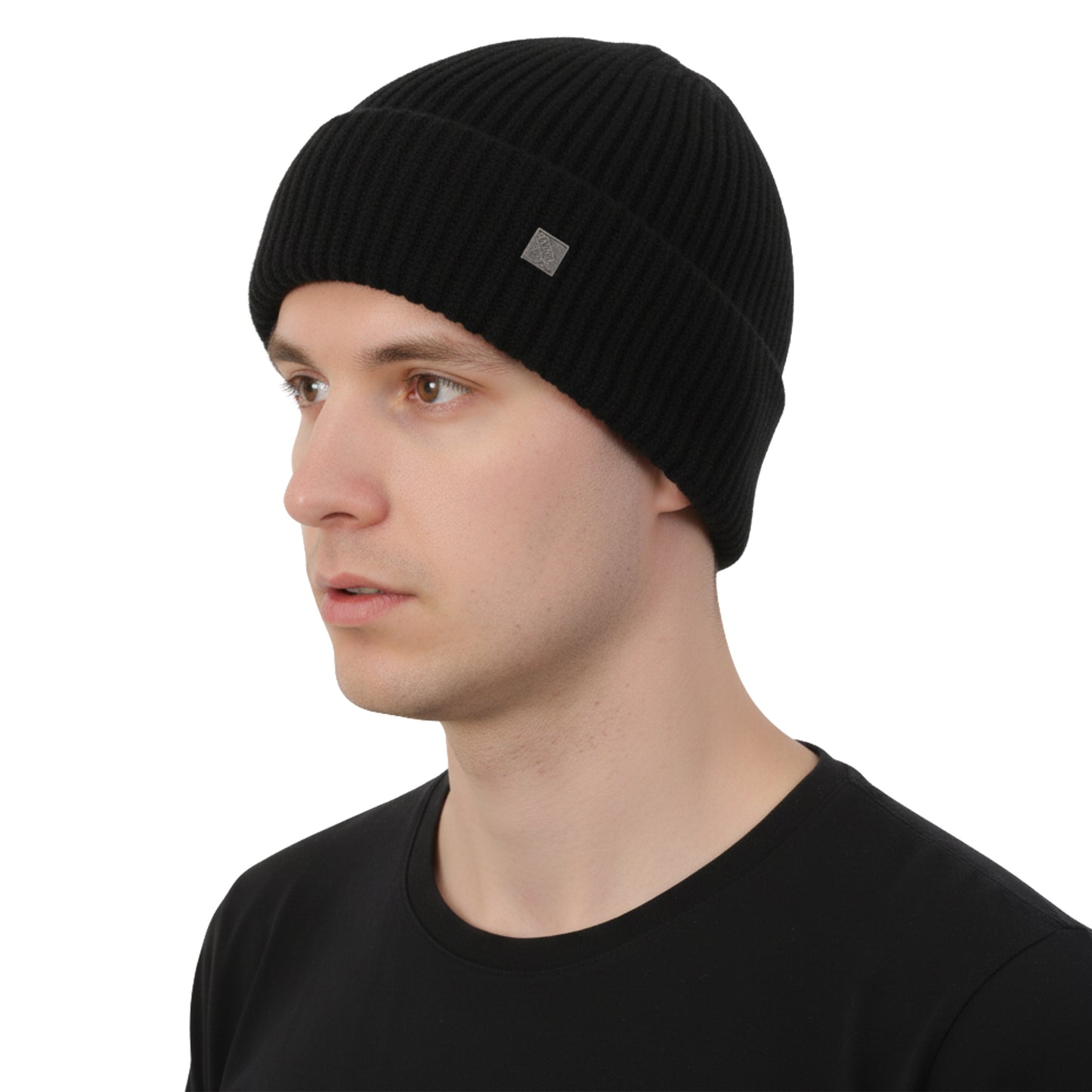 Men's Woolen Winter Cap (Black)