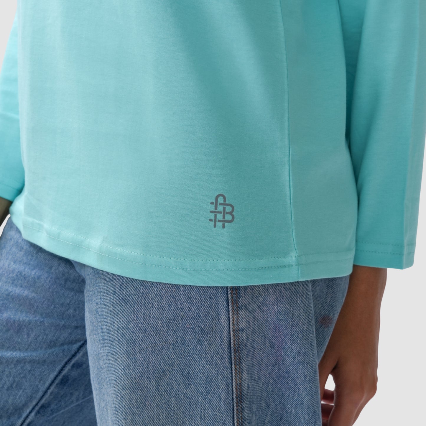 Women Round Neck Lounge Wear Printed Tee- Comfort Fit - Aruba blue