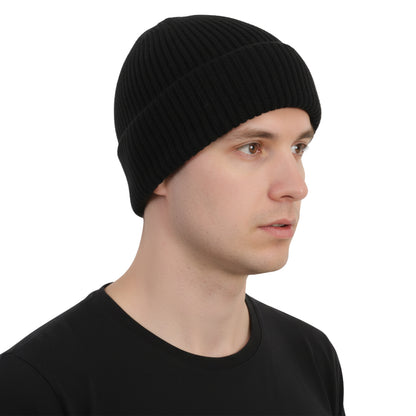 Men's Woolen Winter Cap (Black)