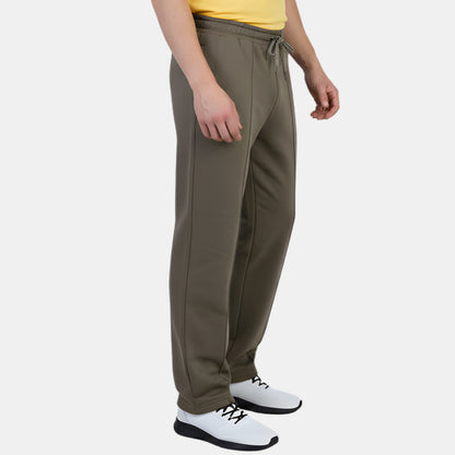Men's Super Combed Cotton Rich Regular Fit Mid Rise Trackpants (Dk.Olive)