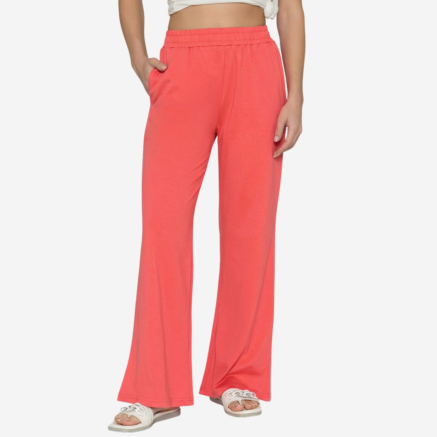Women Flared Pants (Cherry)