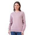 Women’s Solid Crew Neck Winter Sweatshirt (Mauve)