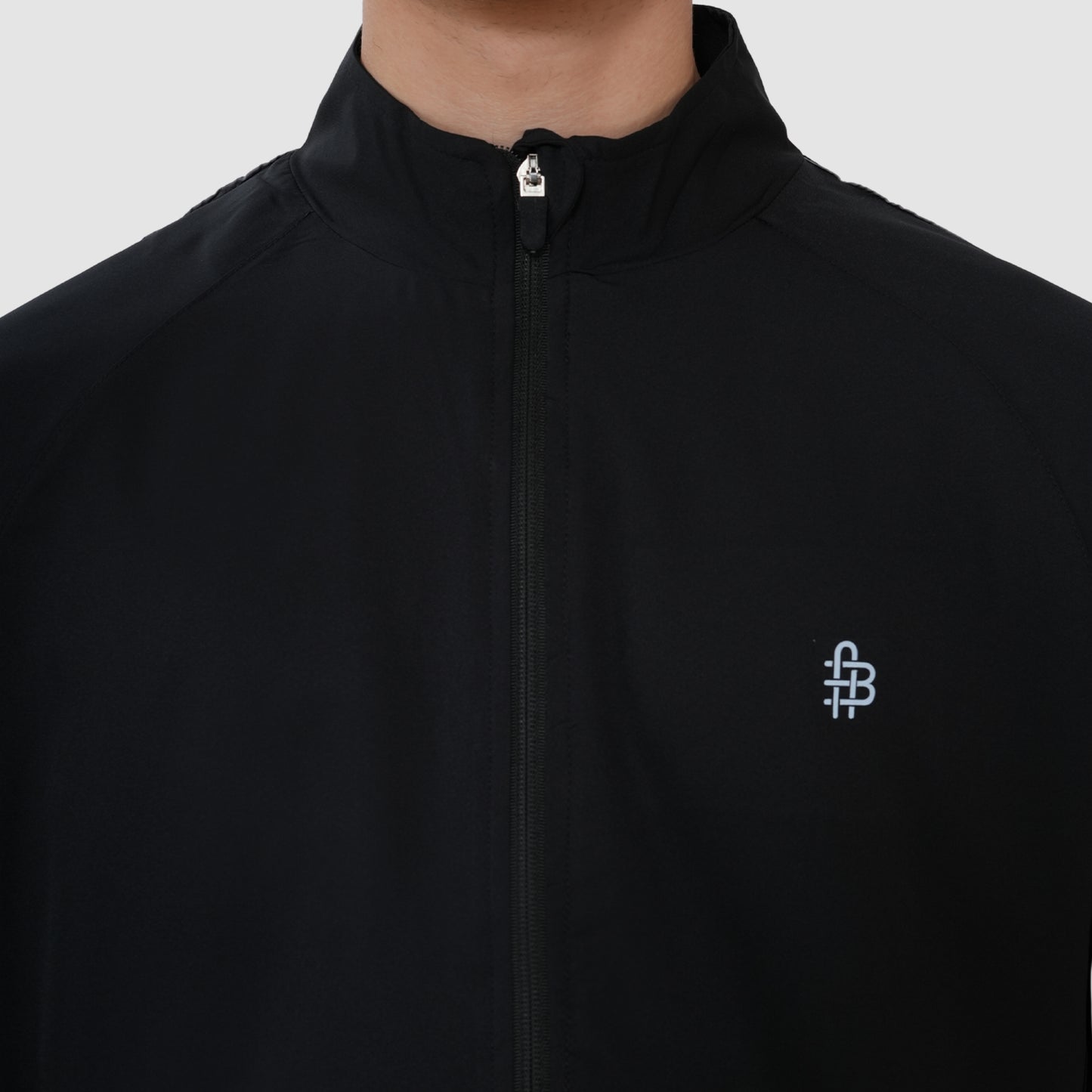 Bonjour Men’s Black Track Suit with Zip-Up Jacket