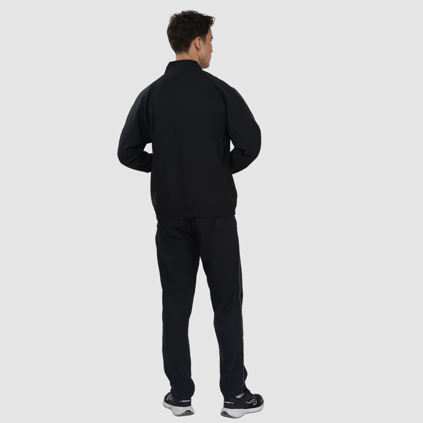 Bonjour Men’s Black Track Suit with Zip-Up Jacket