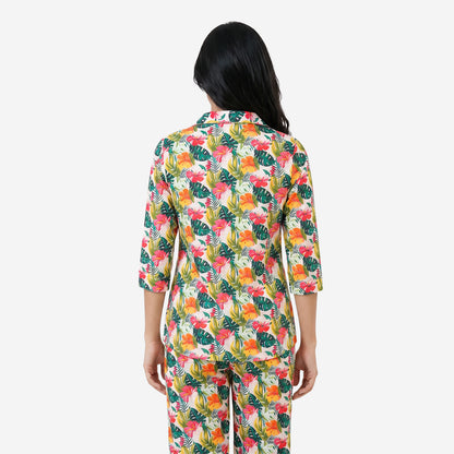 Women Multicolor Printed Rayon Loungewear Set
