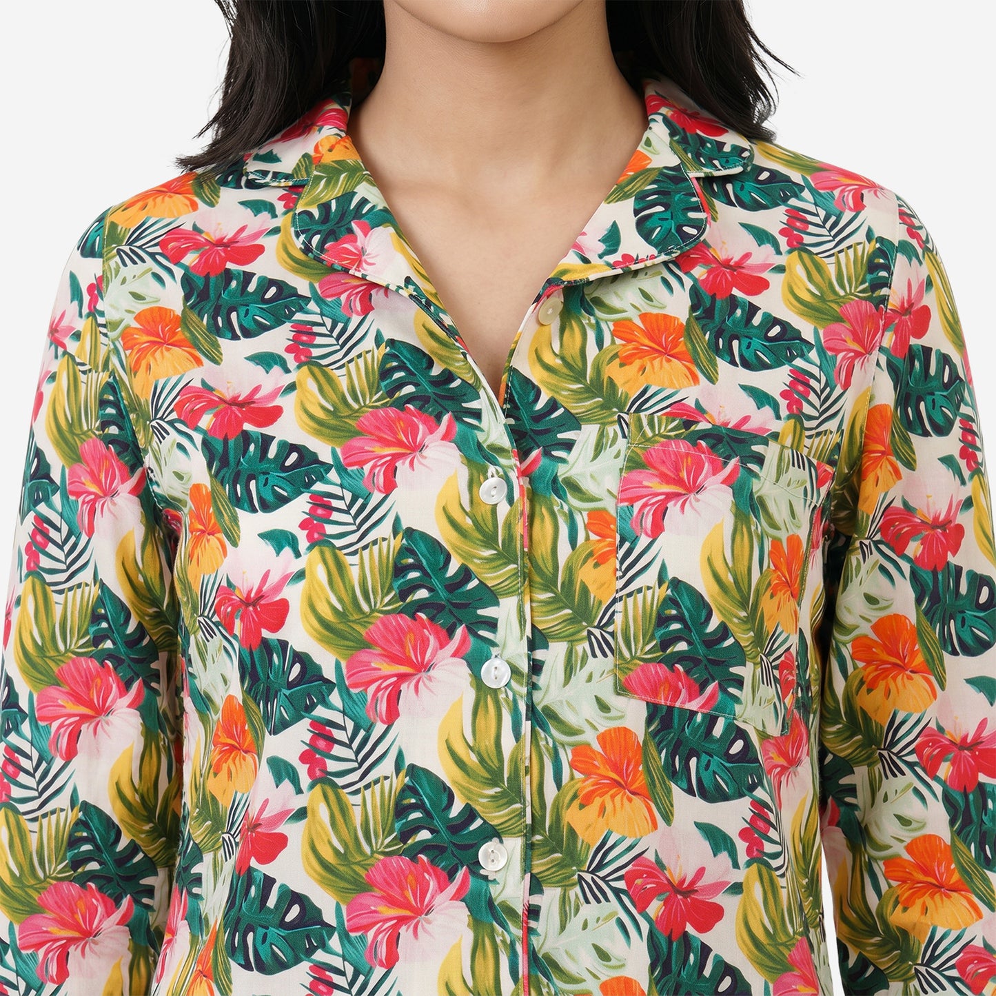 Women Multicolor Printed Rayon Loungewear Set