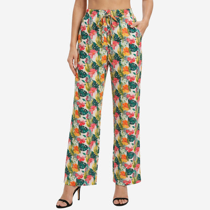 Women Multicolor Printed Rayon Loungewear Set