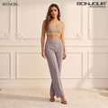 Women High Waist Straight Fit Korean Pants (Lilac)