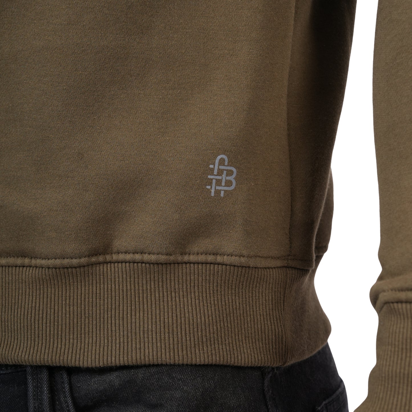 Men's Casual High Neck Sweatshirt (Dk. Olive)