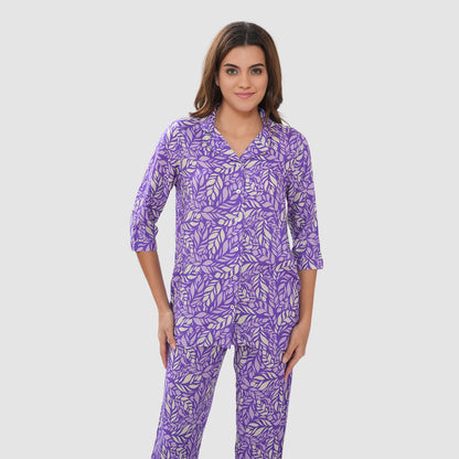 Bonjour Women's Floral Print Cotton Lounge Wear Set