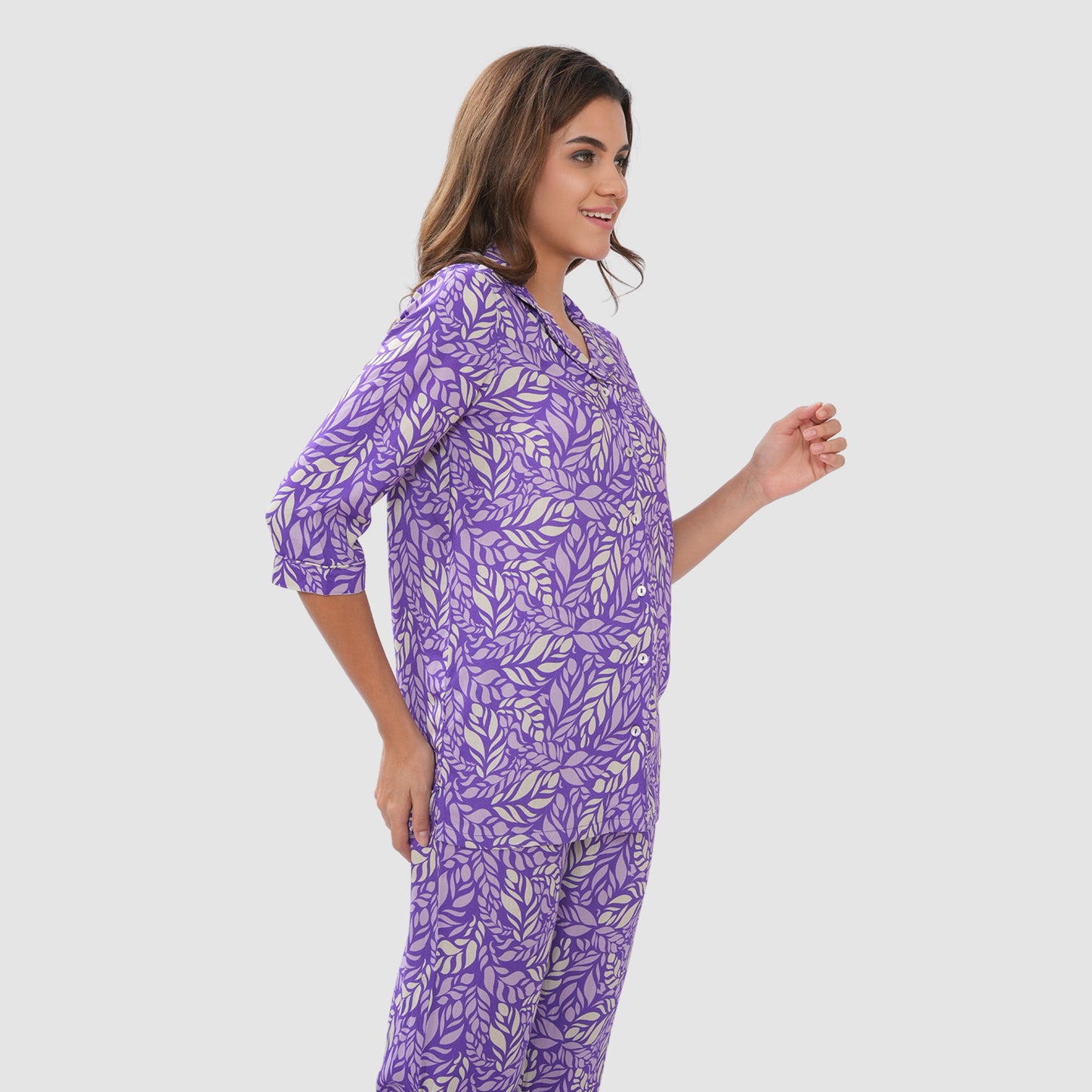 Bonjour Women's Floral Print Cotton Lounge Wear Set