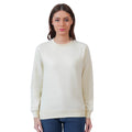 Women’s Solid Crew Neck Winter Sweatshirt (Cream)