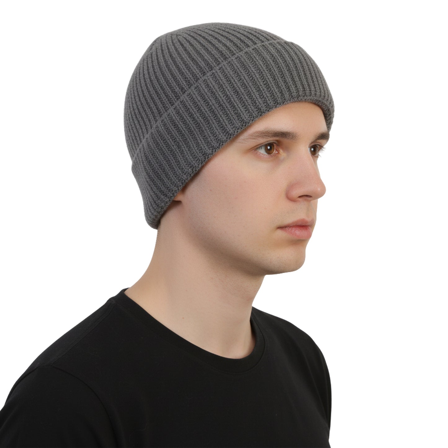 Men's Woolen Winter Cap (Grey Mel)
