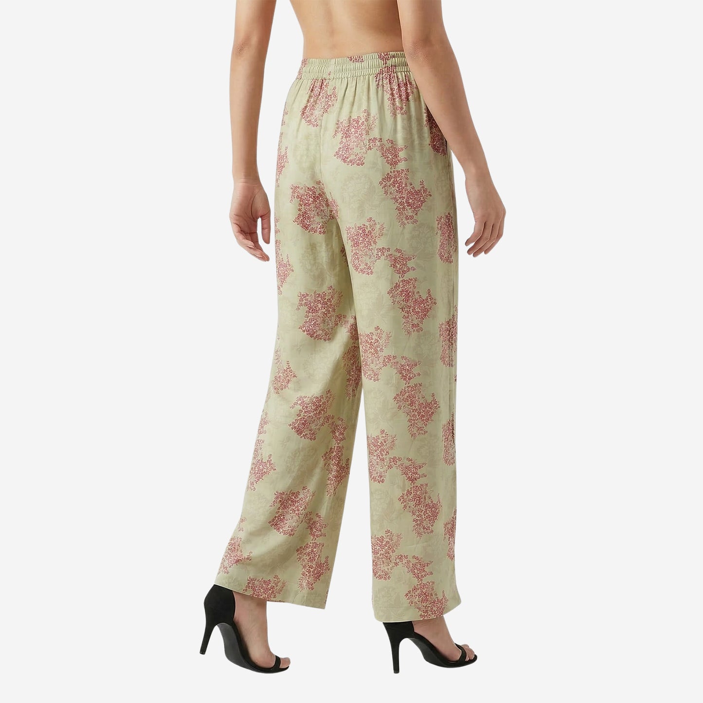 Beige Floral Printed Palazzo for Women | Comfortable Fit (Pack of 1)