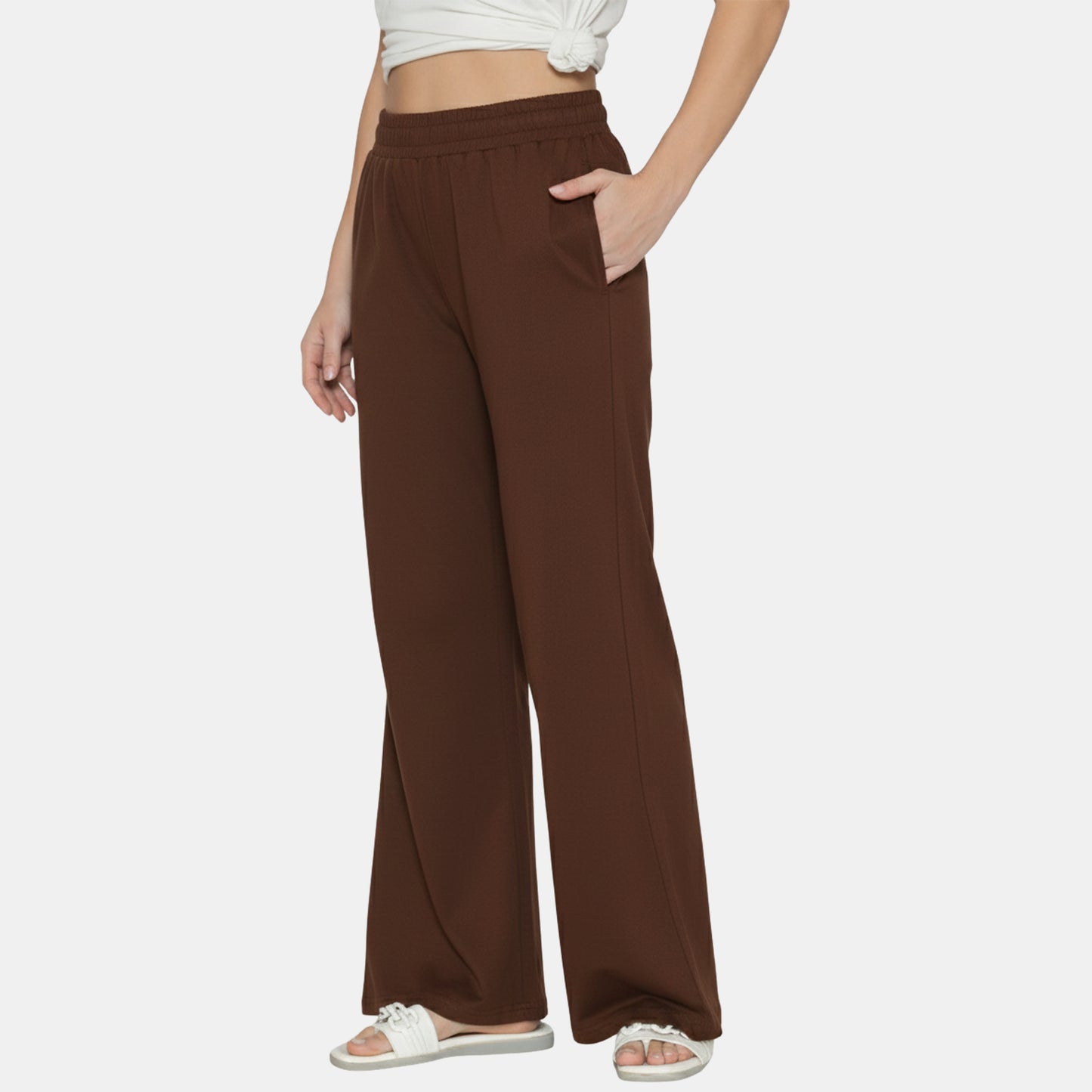 Women Flared Pants (Chocolate)