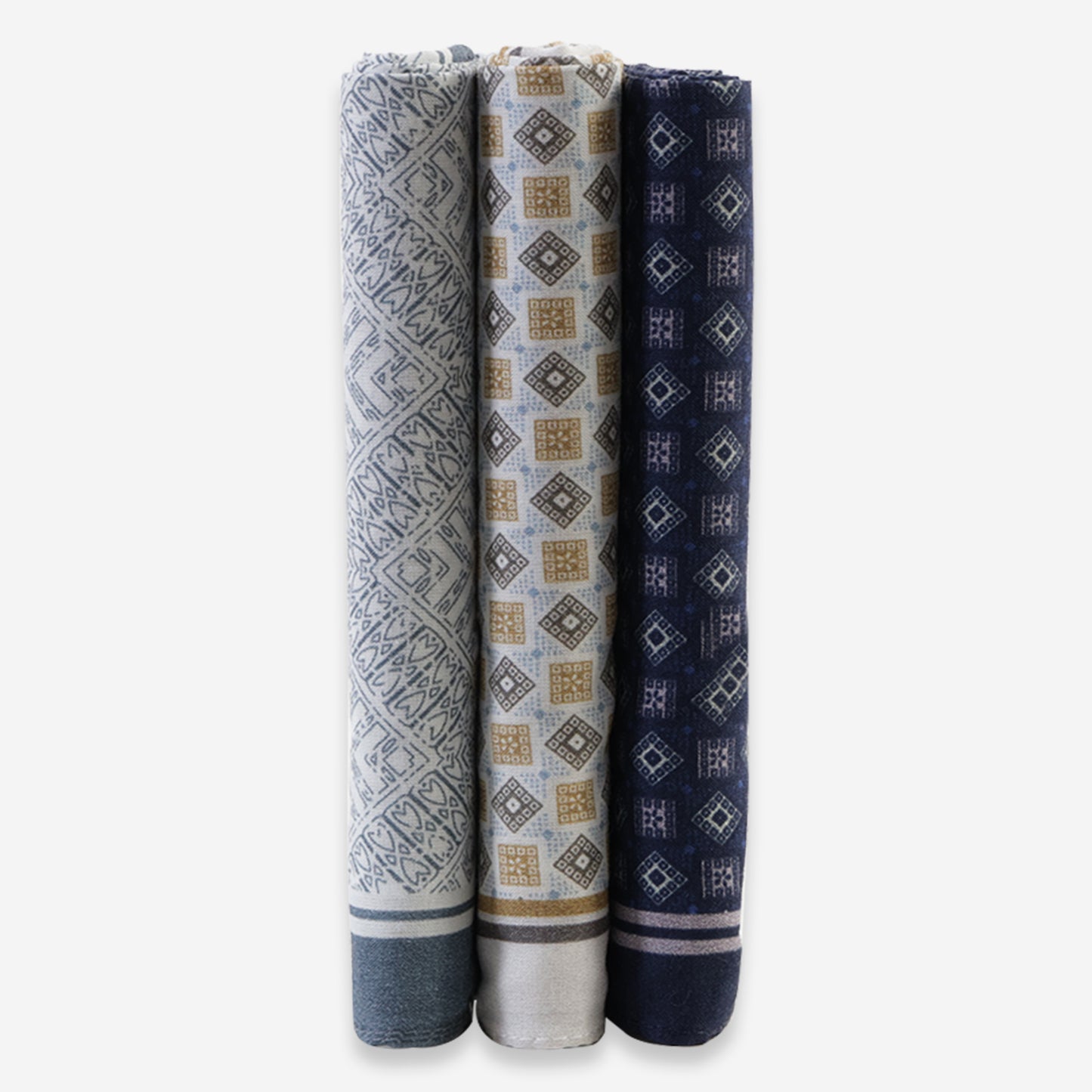 Men’s Silcora Cotton Handkerchiefs | 100% Pure Cotton | Soft & Absorbent | Pack of 3 | Regular - Size