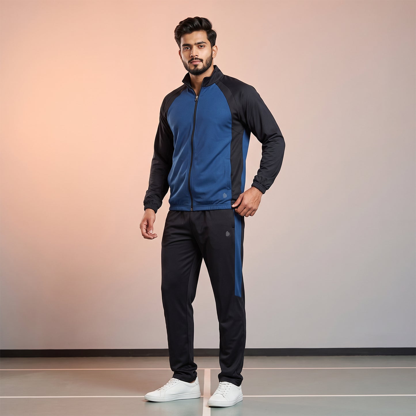 Bonjour Men's Polyester Winter Tracksuit Set Jacket