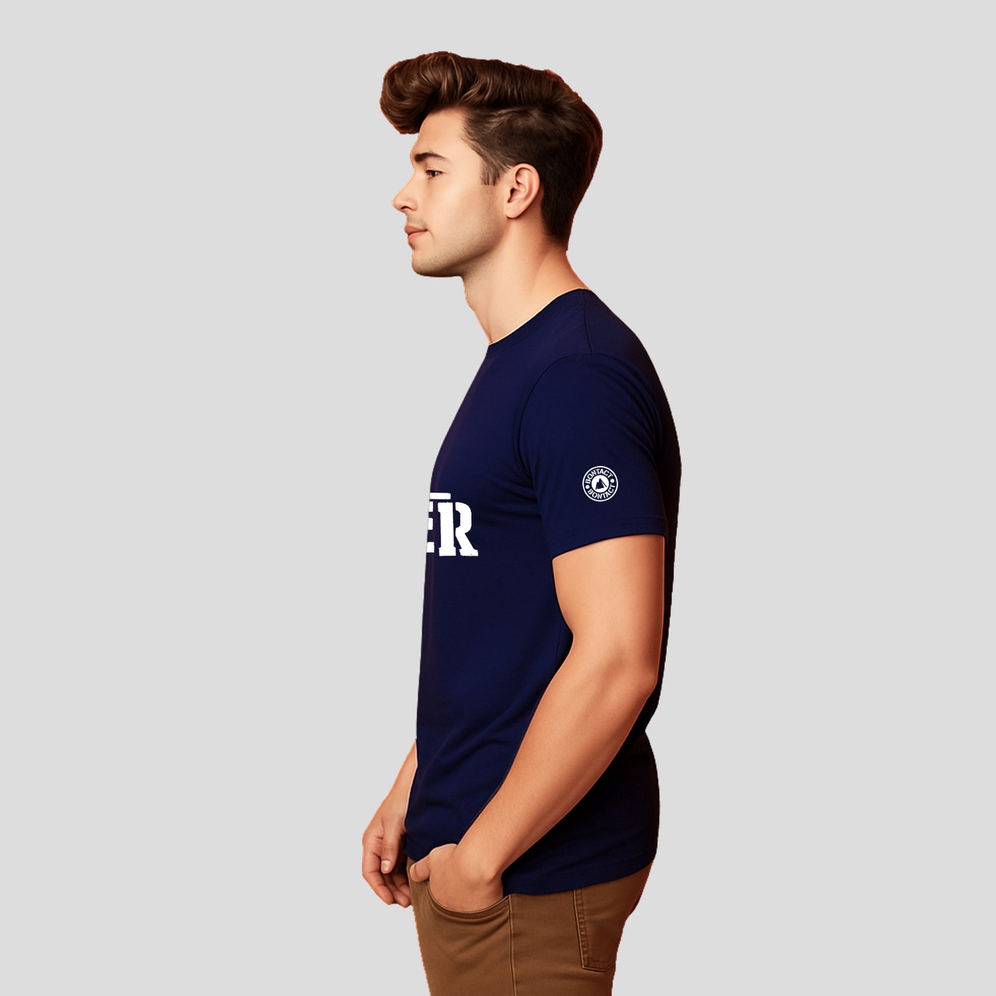 Bontact SNIPER Round-Neck Half Sleeve T-Shirt (Navy)