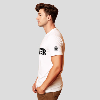 Bontact SNIPER Round-Neck Half Sleeve T-Shirt (White)