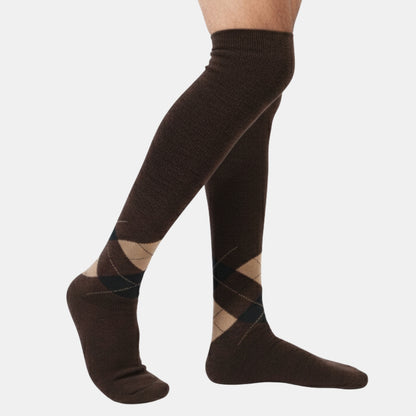 Men's Platinum Premium Woolen Long Socks (Brown)