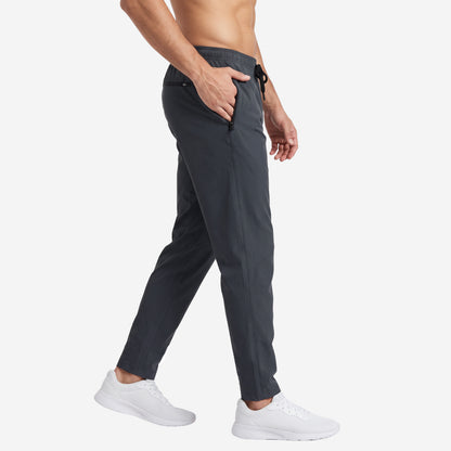 Men’s Classic Regular Fit Straight Track Pants (Grey)