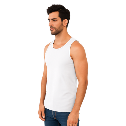 Bamboo White Vest for Men - Pack of 1