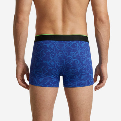 Men's Multicolor Supersoft Printed Modal Cotton Trunks - Single Pack | Blue
