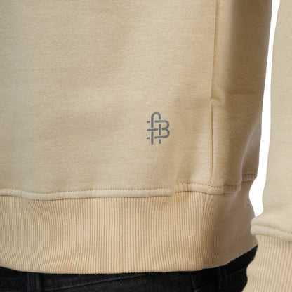 Men's Casual High Neck Sweatshirt (Biscotti)