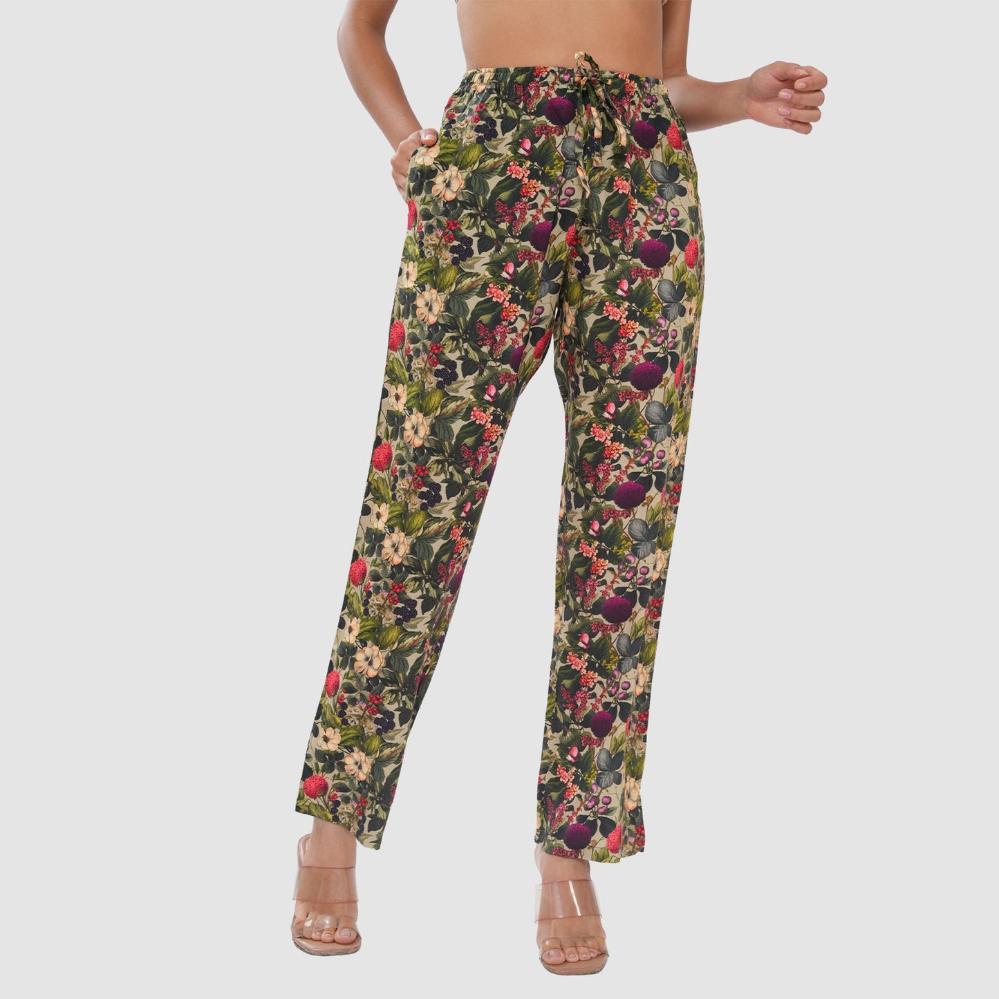 Bonjour Women's Floral Print Cotton Lounge Wear Set