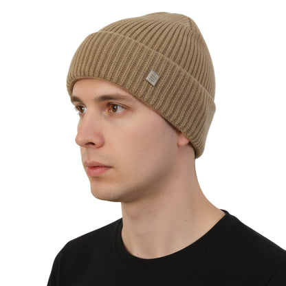 Men's Woolen Winter Cap (Lt.Khaki)