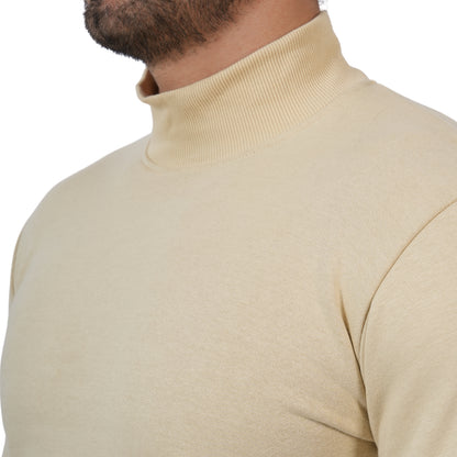Men's Casual High Neck Sweatshirt (Biscotti)
