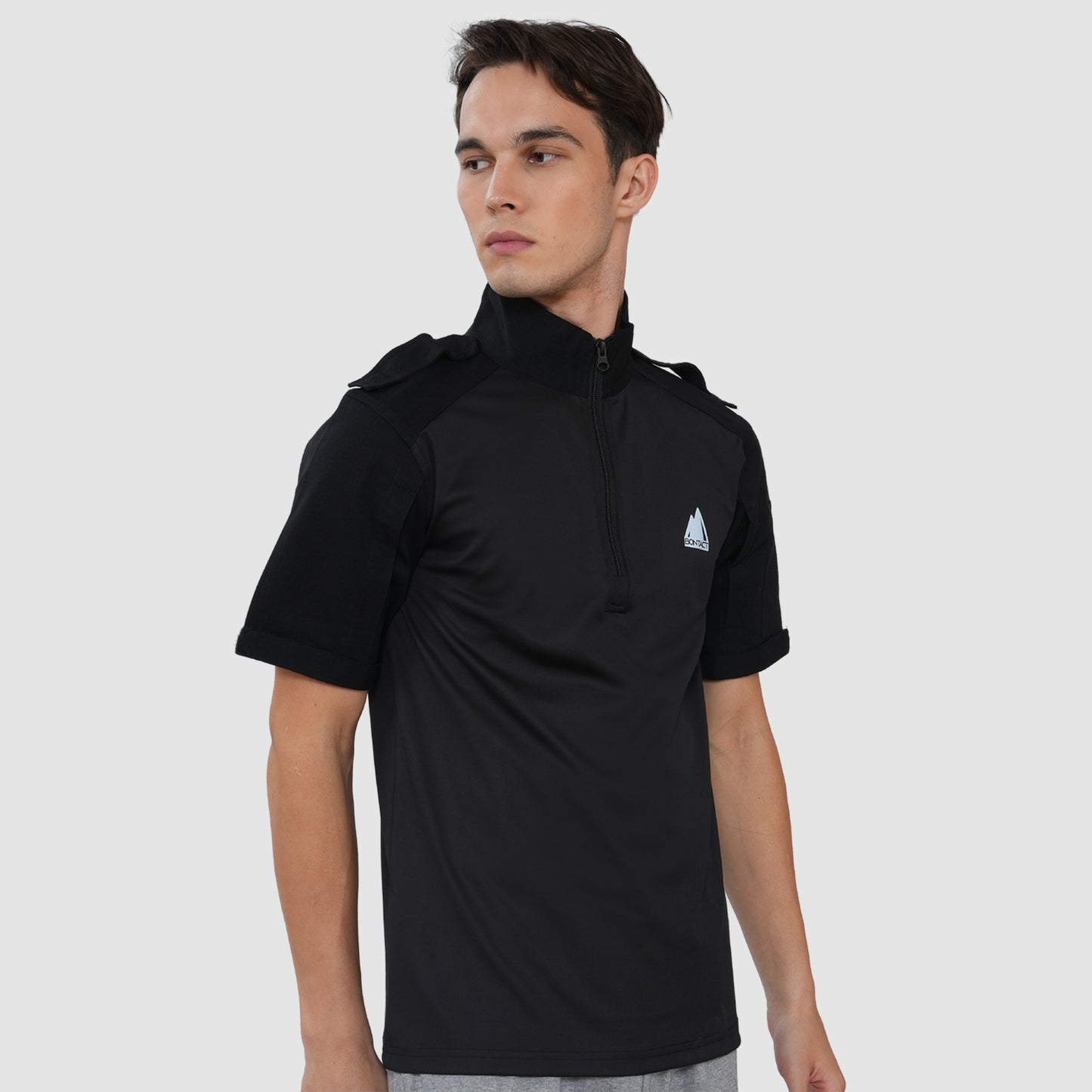 Men’s Polo Half Sleeve Tactical T-Shirt – Black