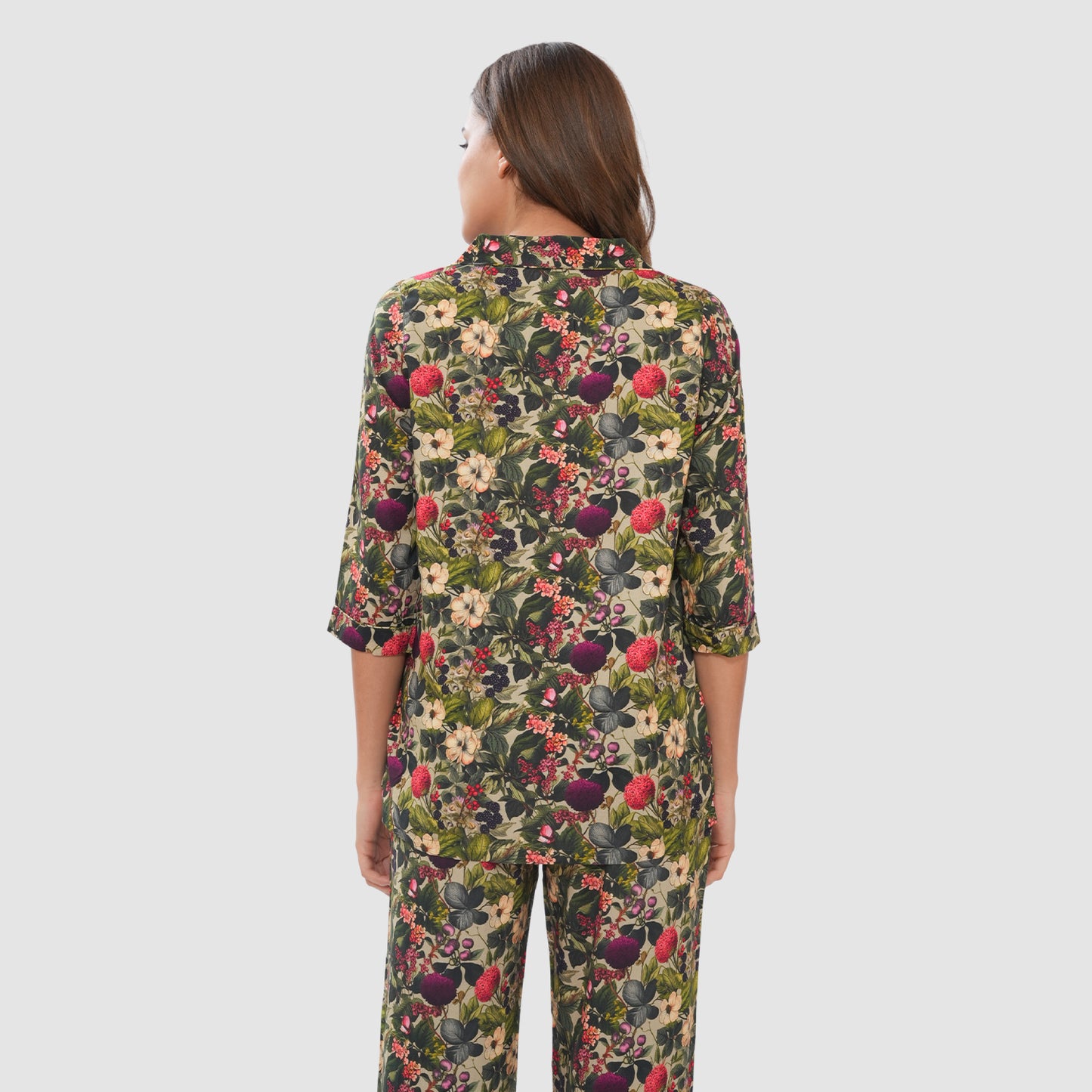 Bonjour Women's Floral Print Cotton Lounge Wear Set