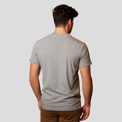 Bontact BOOT CAMP Round-Neck Half Sleeve T-Shirt (Lt.Grey)